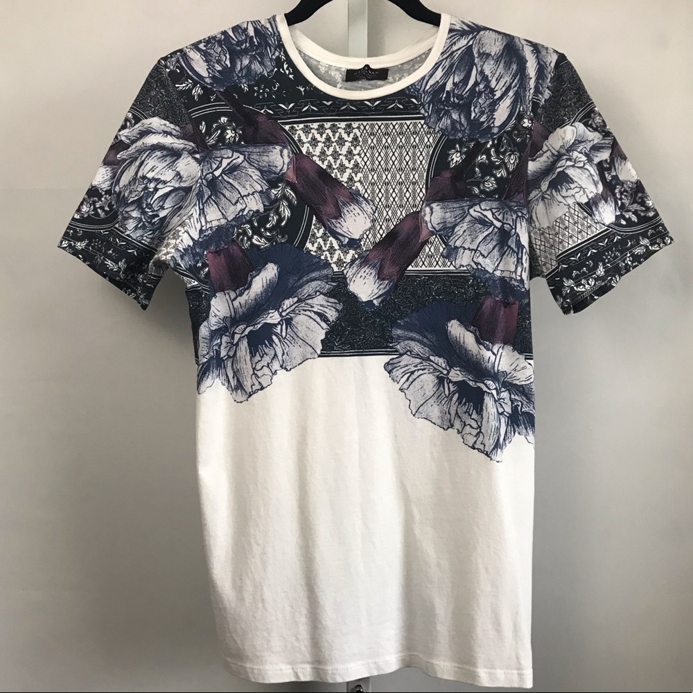 Zara Man men’s blue and white tshirt size small - Picture 1 of 3